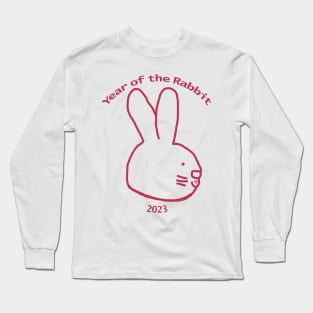 Year of the Rabbit 2023 Viva Magenta Bunny Long Sleeve T-Shirt